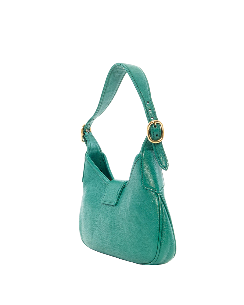 MIU MIU MADRAS HOBO BAG GREEN CALF GHW 6038