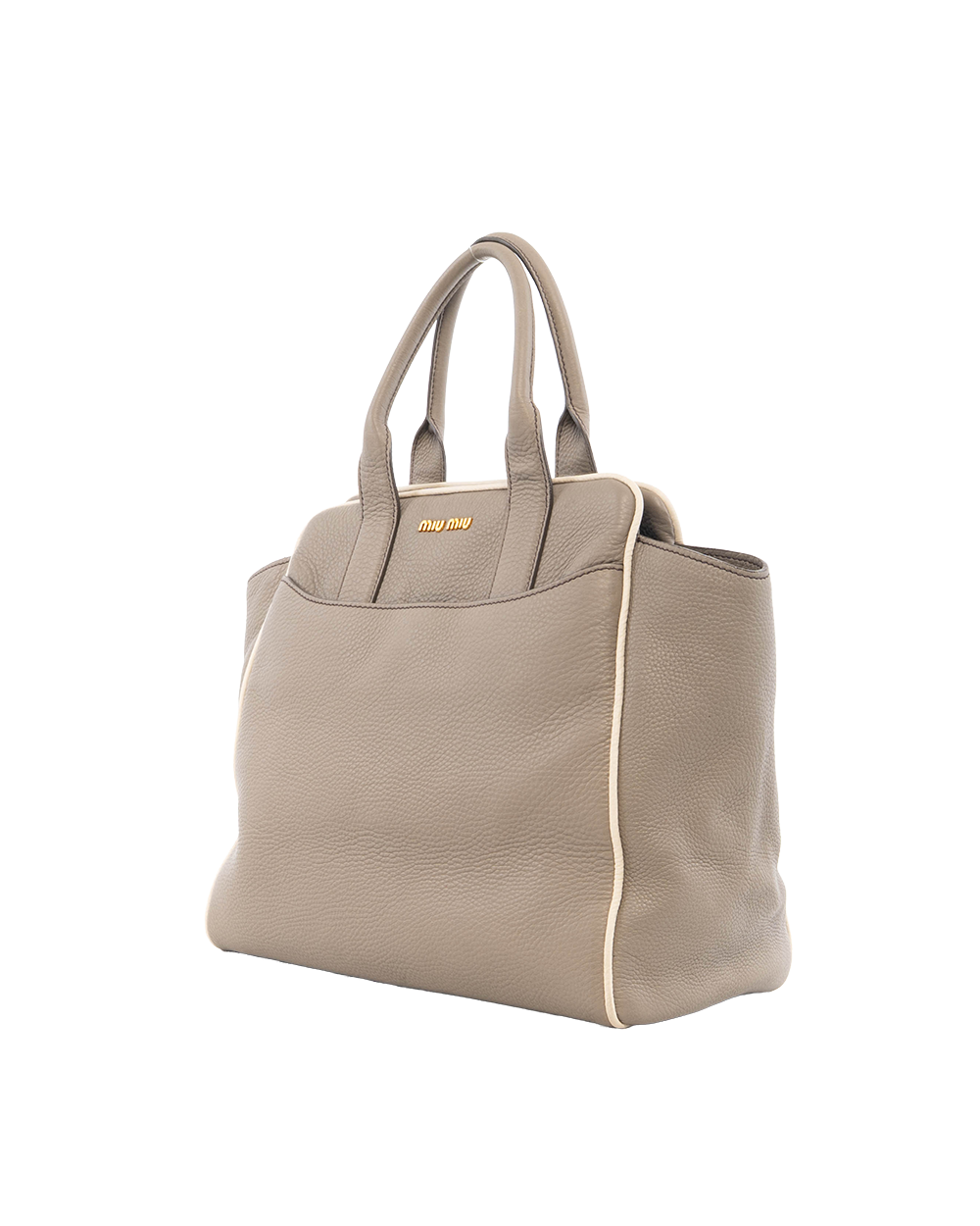 MIU MIU TOTE BAG BEIGE CALF GHW 0301