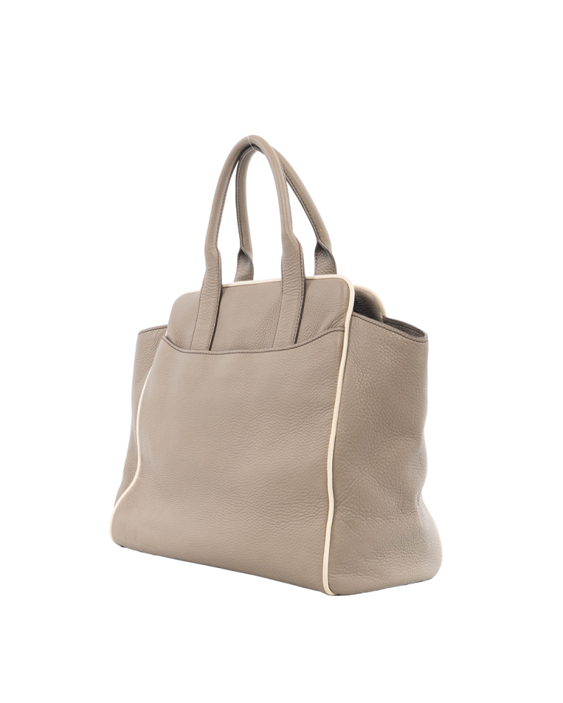 MIU MIU TOTE BAG BEIGE CALF GHW 0302