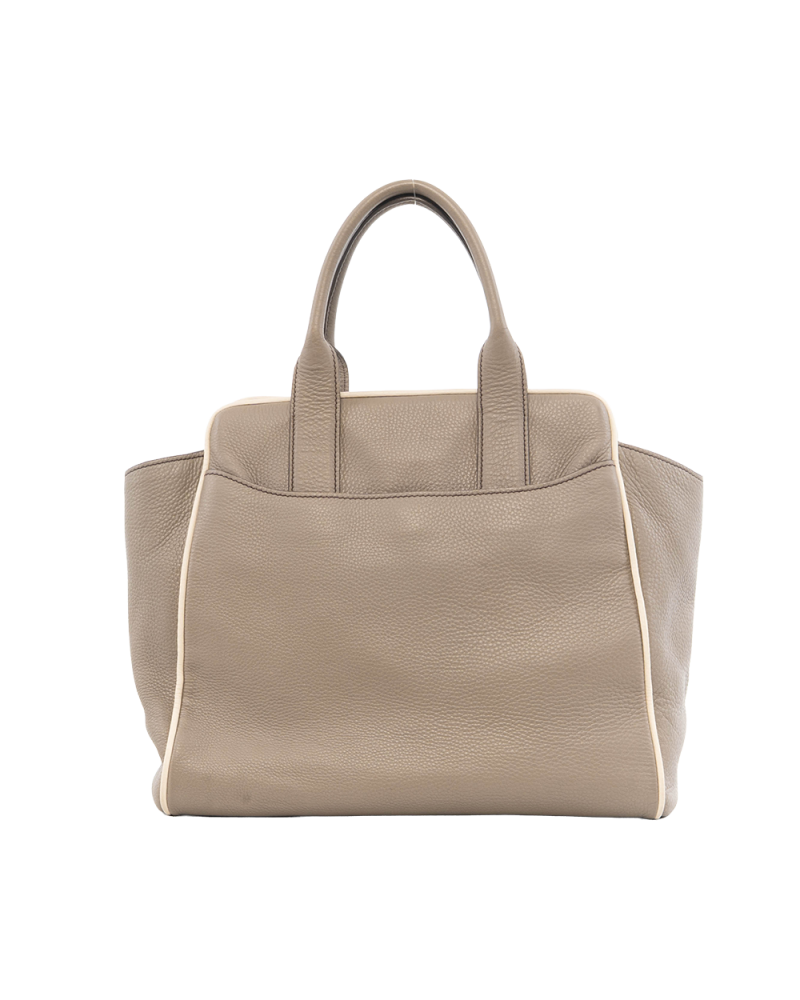 MIU MIU TOTE BAG BEIGE CALF GHW 0303