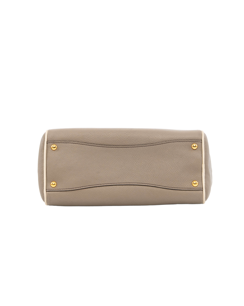 MIU MIU TOTE BAG BEIGE CALF GHW 0308