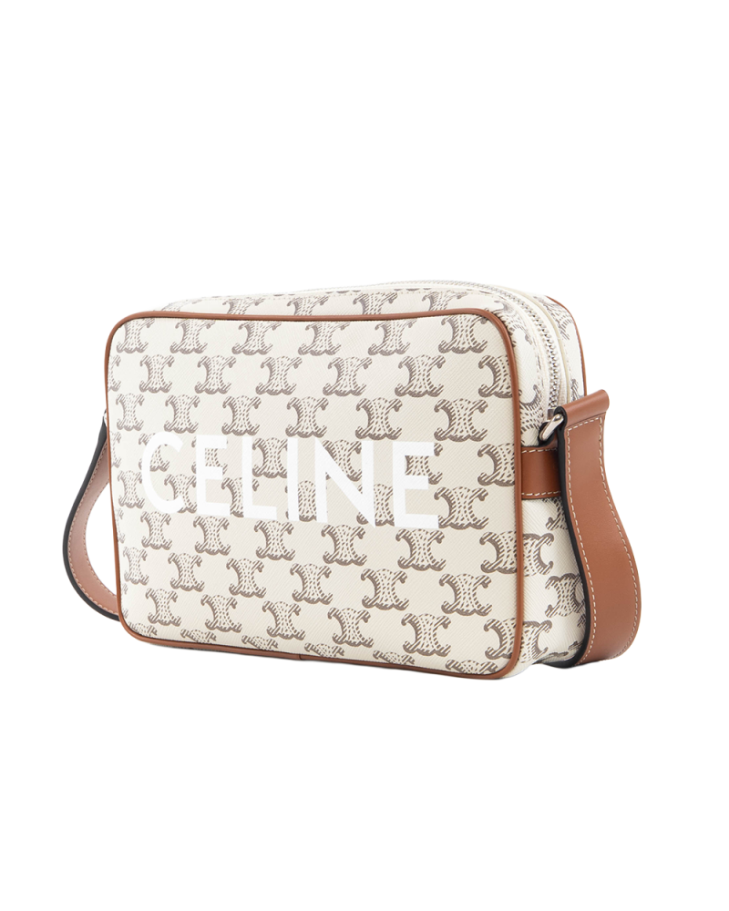 NEW CELINE HORIZONTAL MESSENGER ECRU TAN CANVAS SHW FCU2233 7390
