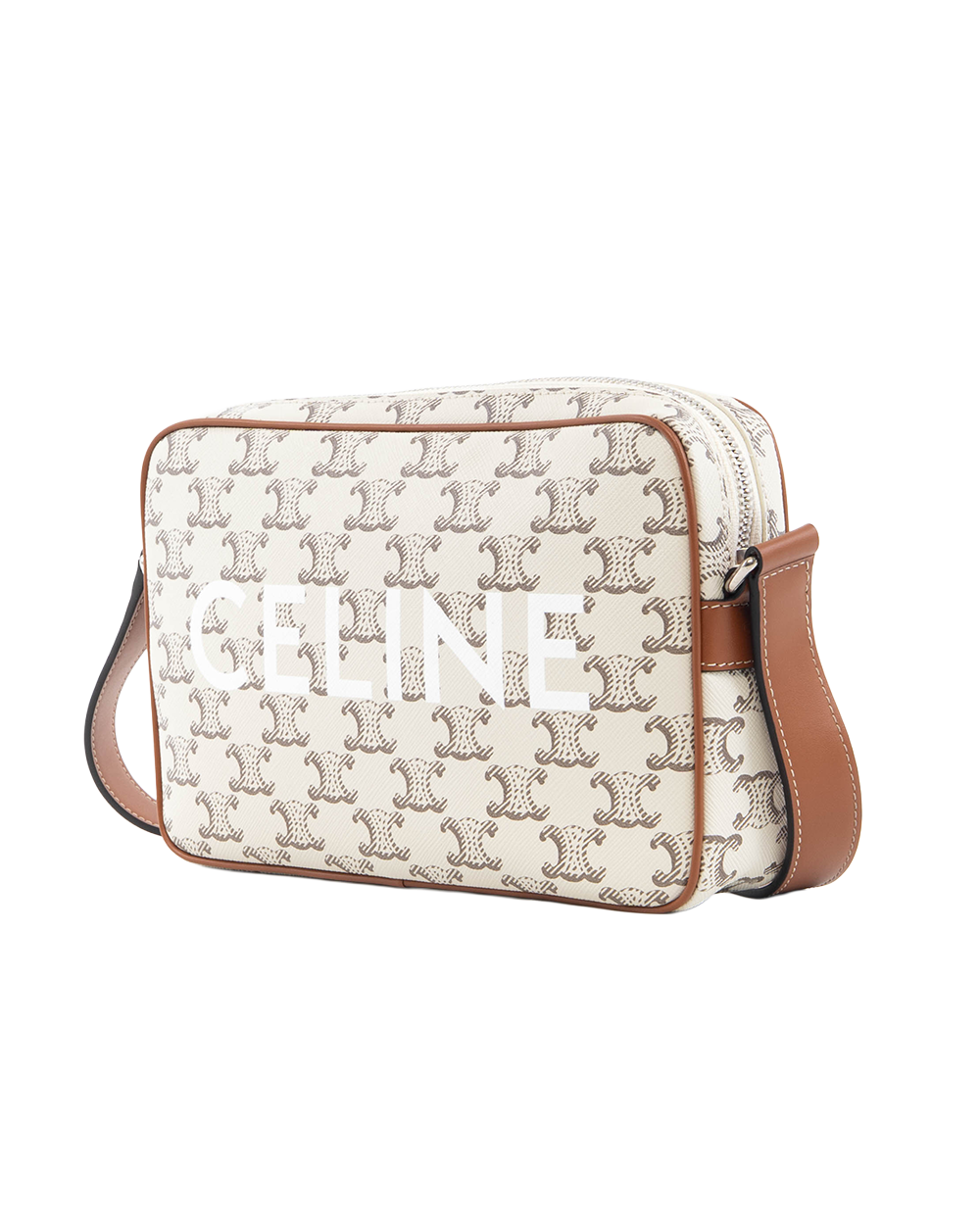 NEW CELINE HORIZONTAL MESSENGER ECRU TAN CANVAS SHW FCU2233 7390
