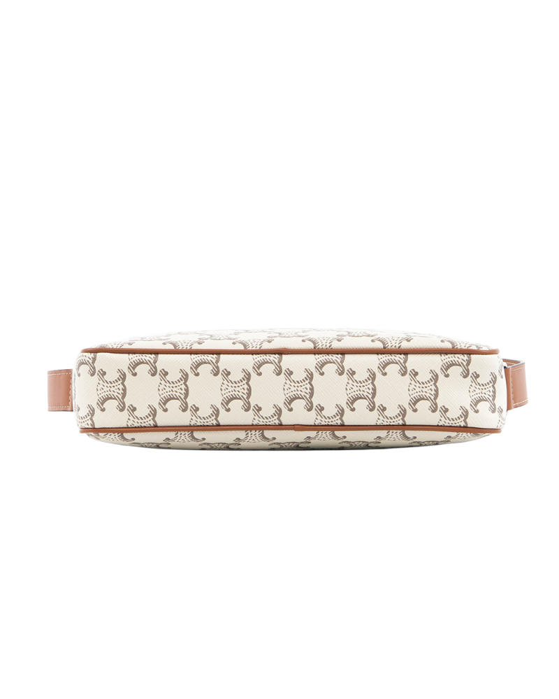NEW CELINE HORIZONTAL MESSENGER ECRU TAN CANVAS SHW FCU2233 7393
