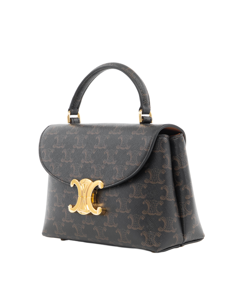 NEW CELINE NINO TEEN BROWN CANVAS GHW SLM4294 7320