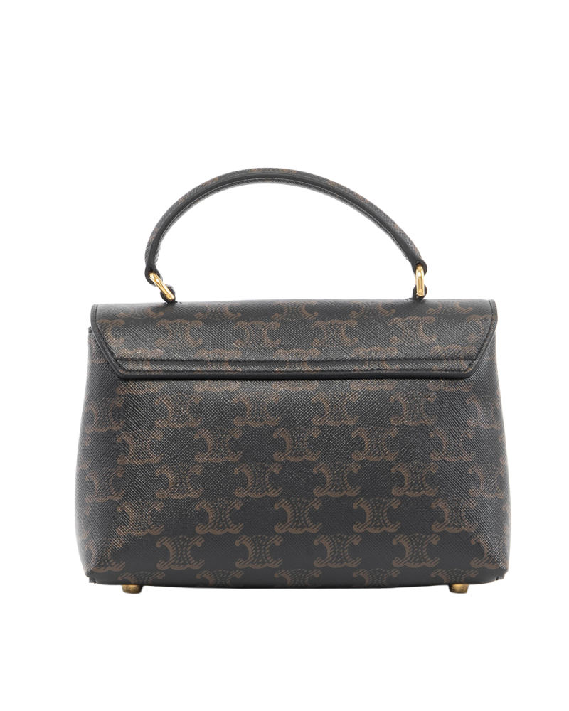 NEW CELINE NINO TEEN BROWN CANVAS GHW SLM4294 7322