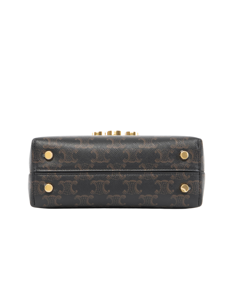 NEW CELINE NINO TEEN BROWN CANVAS GHW SLM4294 7323
