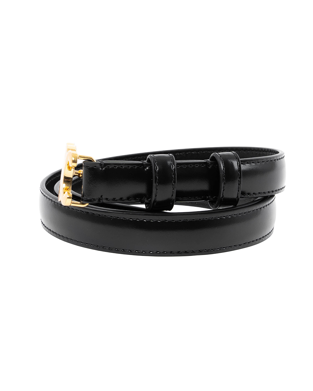 NEW CELINE TRIOMPHE BELT 1.8 CM 85 BLACK CALF GHW F NE 3214 1185