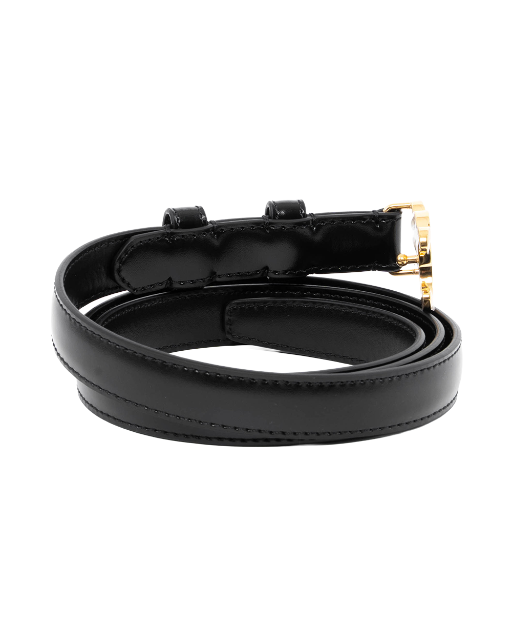 NEW CELINE TRIOMPHE BELT 1.8 CM 85 BLACK CALF GHW F NE 3214 1186