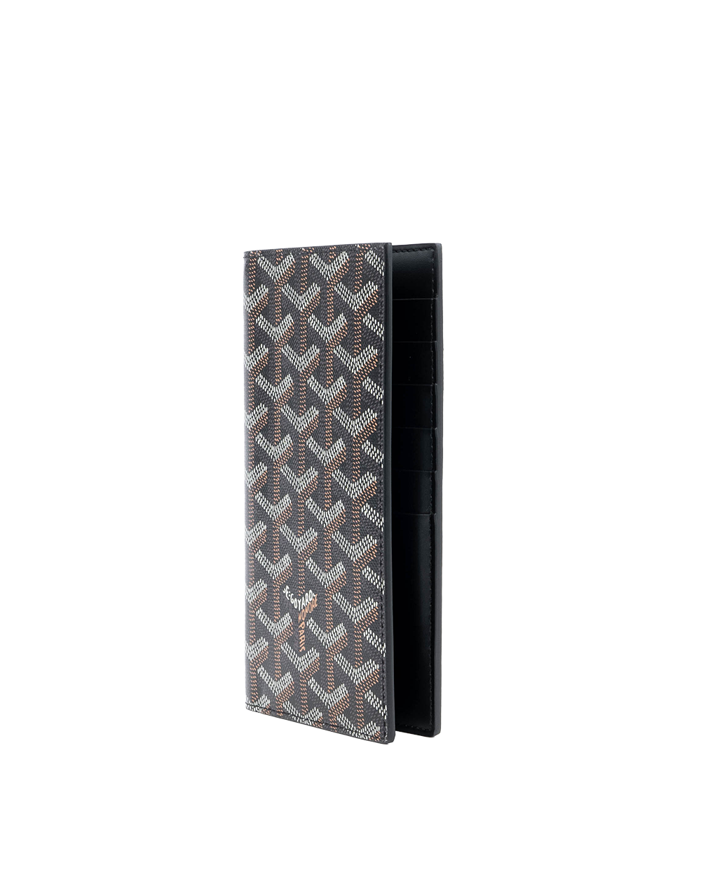 NEW GOYARD GOYARDINE SAINT ROCH WALLET BLACK CANVAS CRN120242 03635