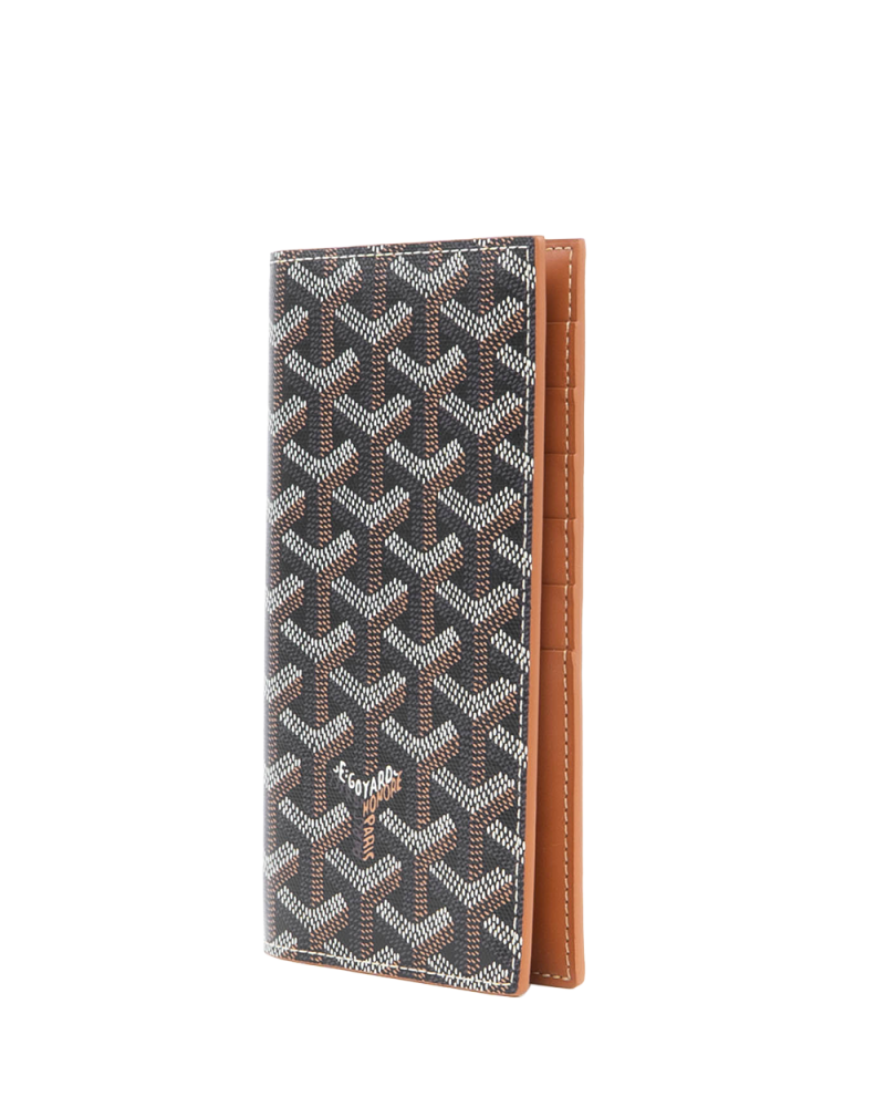 NEW GOYARD SAINT ROCH WALLET LONG BROWN CANVAS CHN020253 01661