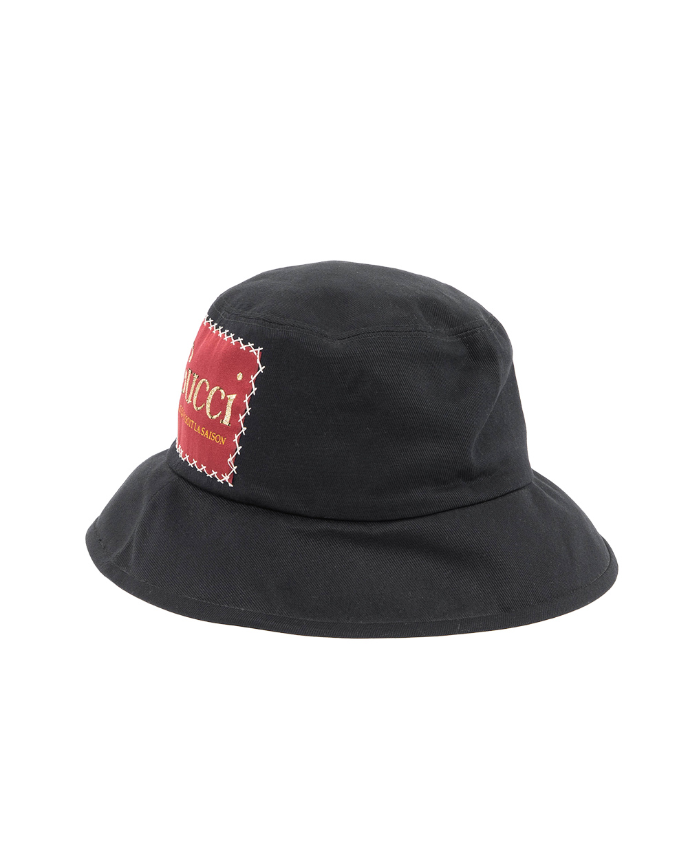 NEW GUCCI BUCKET HAT M BLACK RED 01711