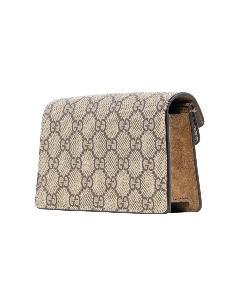 NEW GUCCI DIONYSUS SUPER MINI BROWN GG MONOGRAM CANVAS RHW 476432 525040 1150