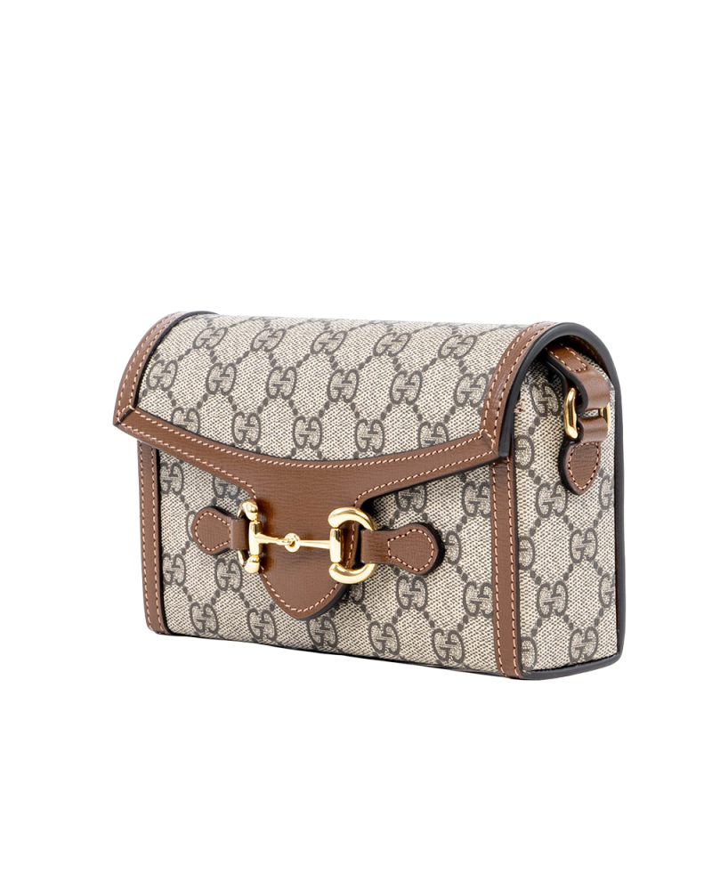 NEW GUCCI HORSEBIT 1955 CAMERA BROWN GG MONOGRAM CANVAS GHW 699296 2149 05958