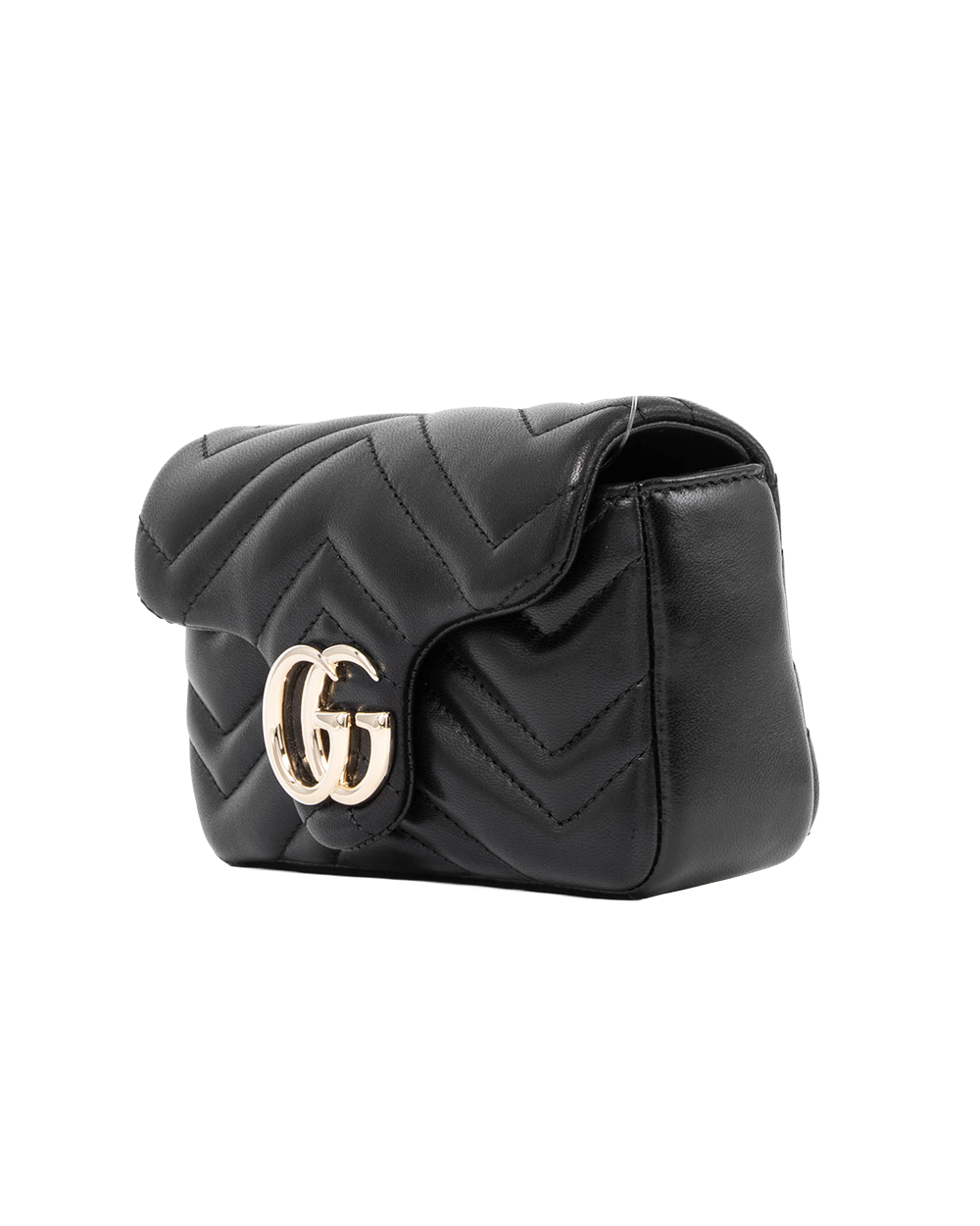 NEW GUCCI MARMONT SUPER MINI BLACK CALF LGHW 841290 493075 2039