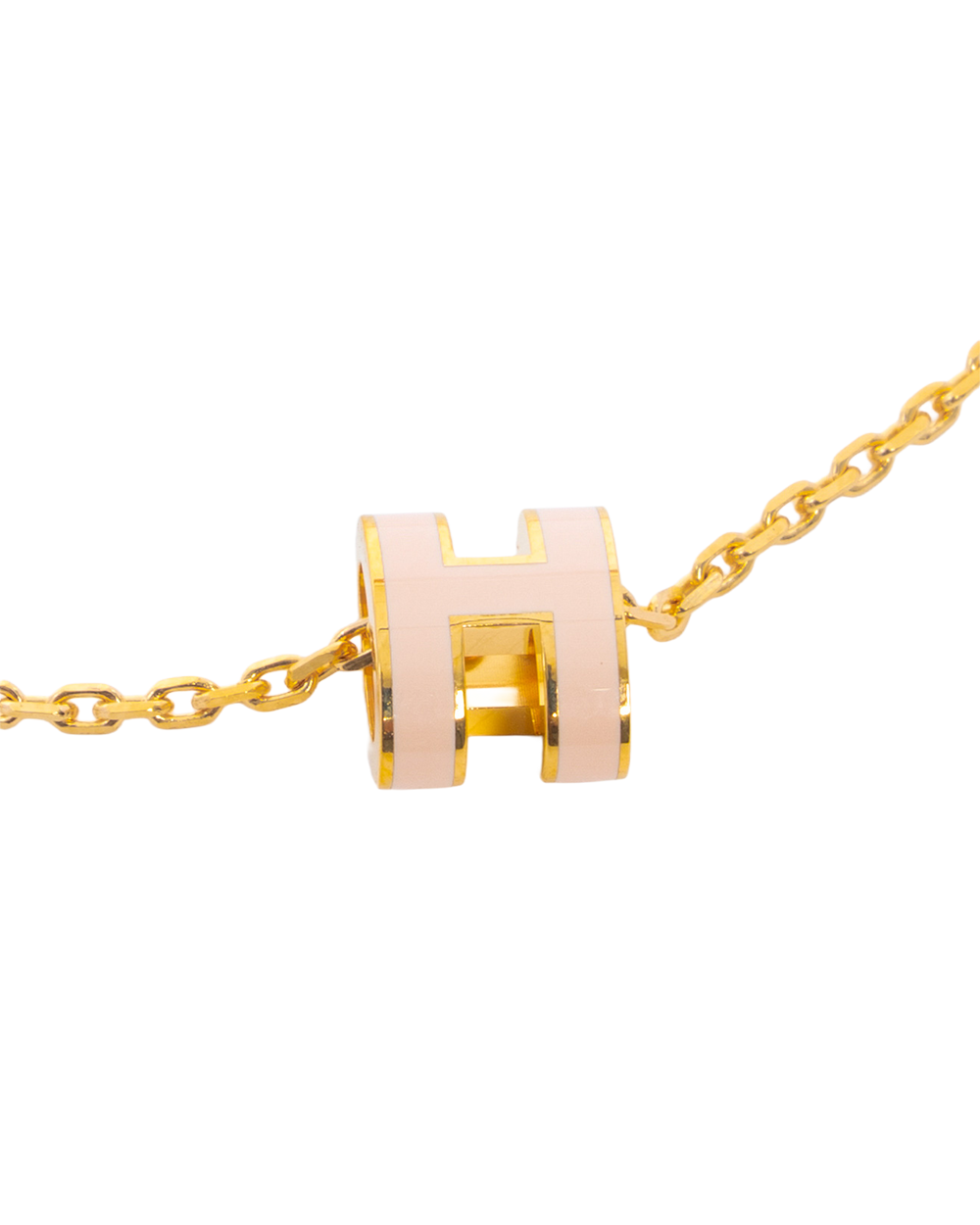 NEW HERMES POP NECKLACE PINK GHW 0061