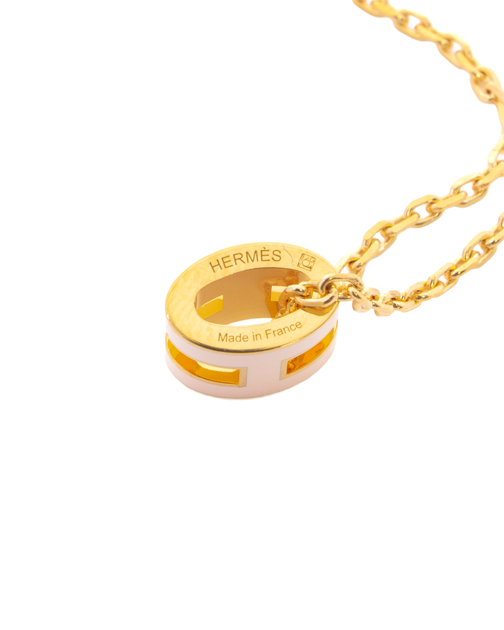 NEW HERMES POP NECKLACE PINK GHW 0064