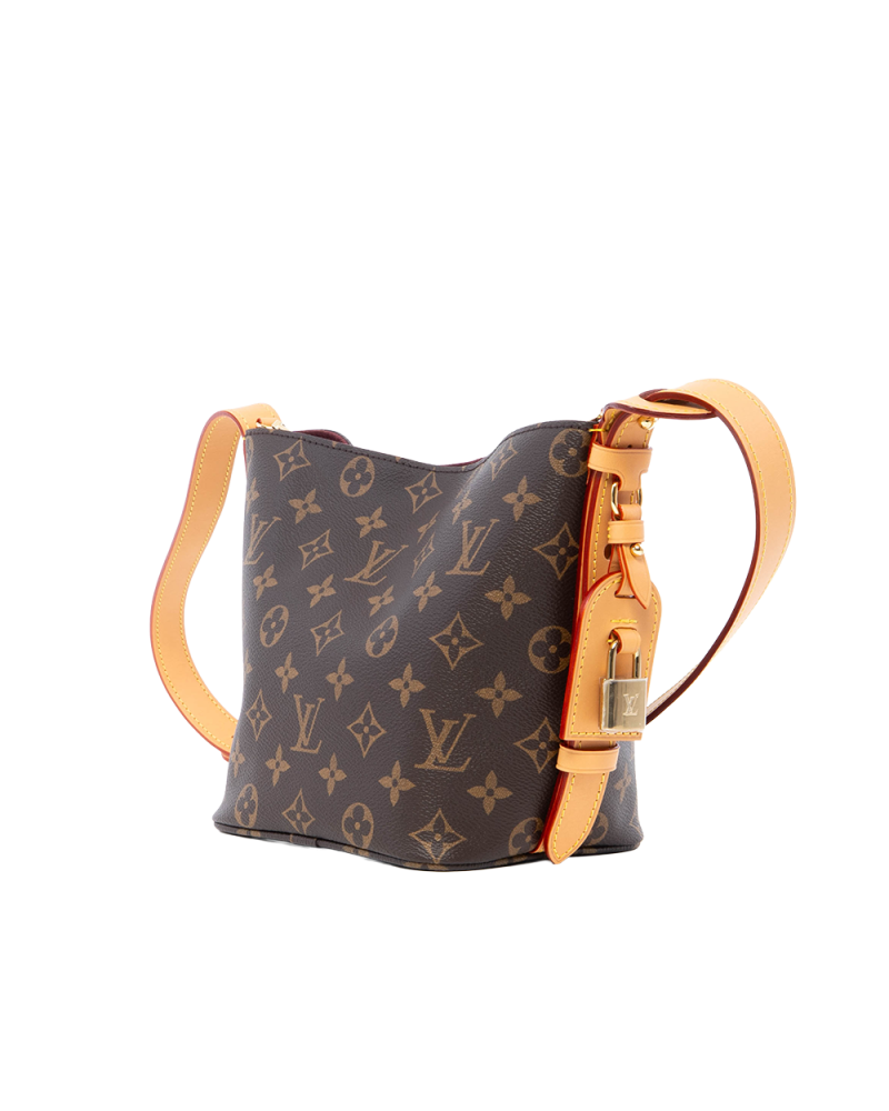 NEW LV CARRYALL PM BROWN MONOGRAM CANVAS GHW MICROCHIP 0040