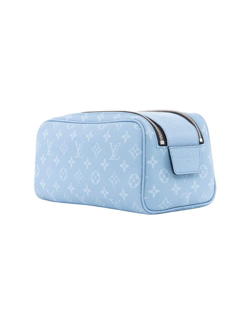 NEW LV DOPP KIT TAIGARAMA BLUE SKY BLUE MONOGRAM CANVAS SHW MICROCHIP 1110