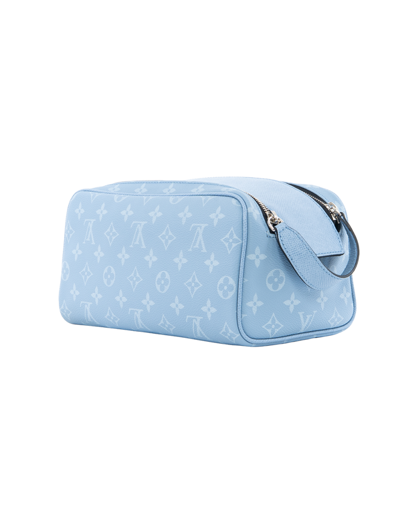 NEW LV DOPP KIT TAIGARAMA BLUE SKY BLUE MONOGRAM CANVAS SHW MICROCHIP 1111