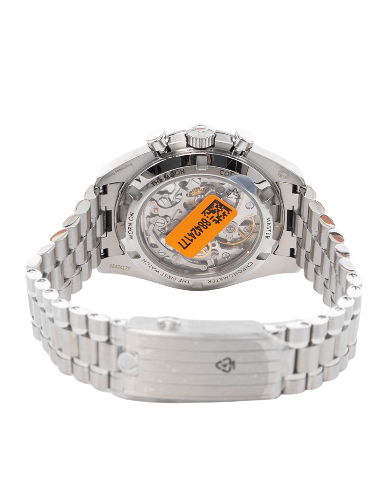 NEW OMEGA SPEEDMASTER MOONWATCH 42 MM WHITE NAVY STAINLESS STEEL SHW 88424177 0102