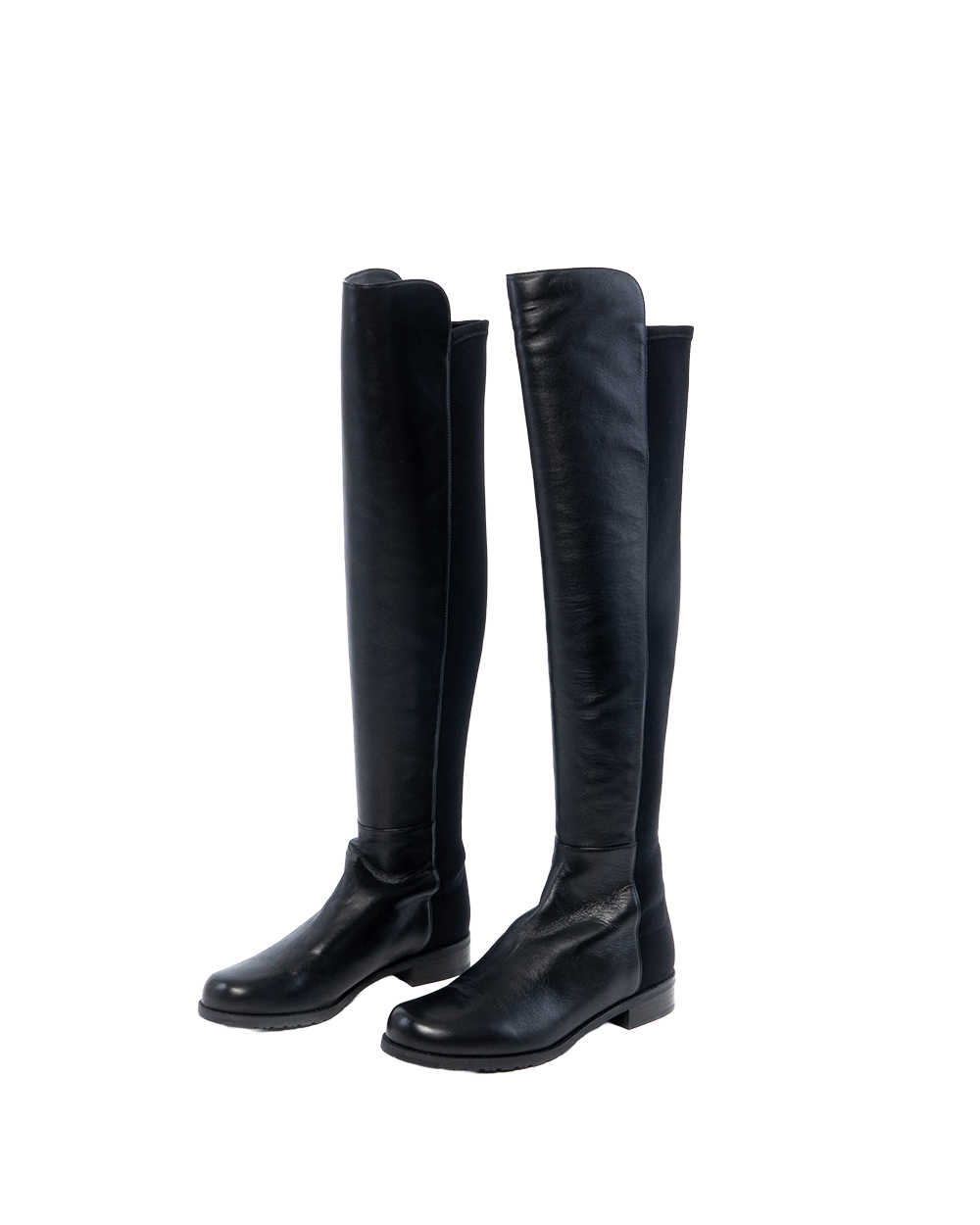 NEW STUART WEITZMAN BOOTS 37+ BLACK LEATHER 03179