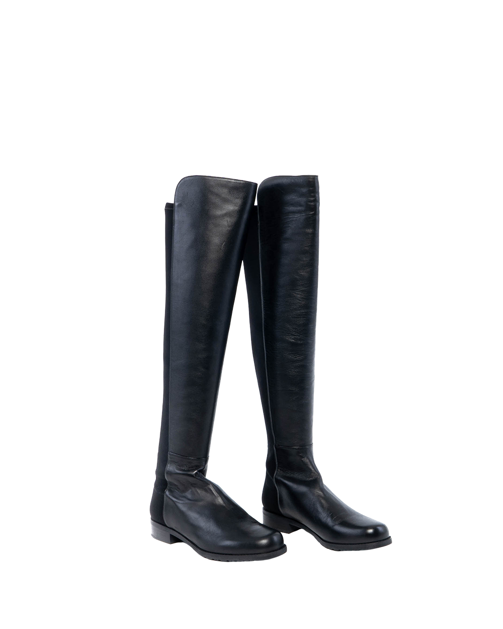 NEW STUART WEITZMAN BOOTS 37+ BLACK LEATHER 03180