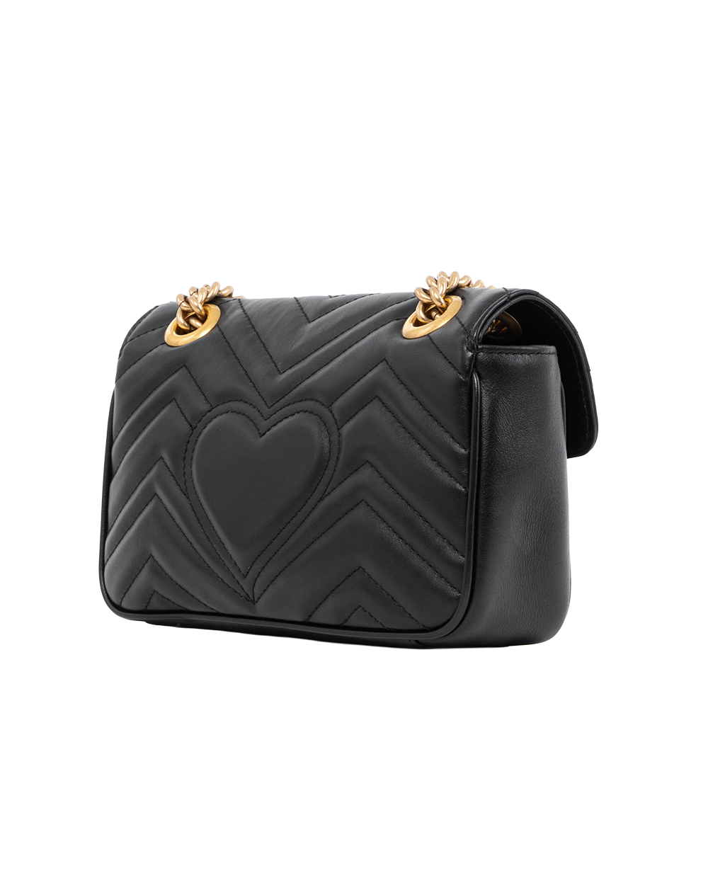 (PAC)GUCCI MARMONT SUPER MINI BLACK CALF GHW 446744 520981 2413
