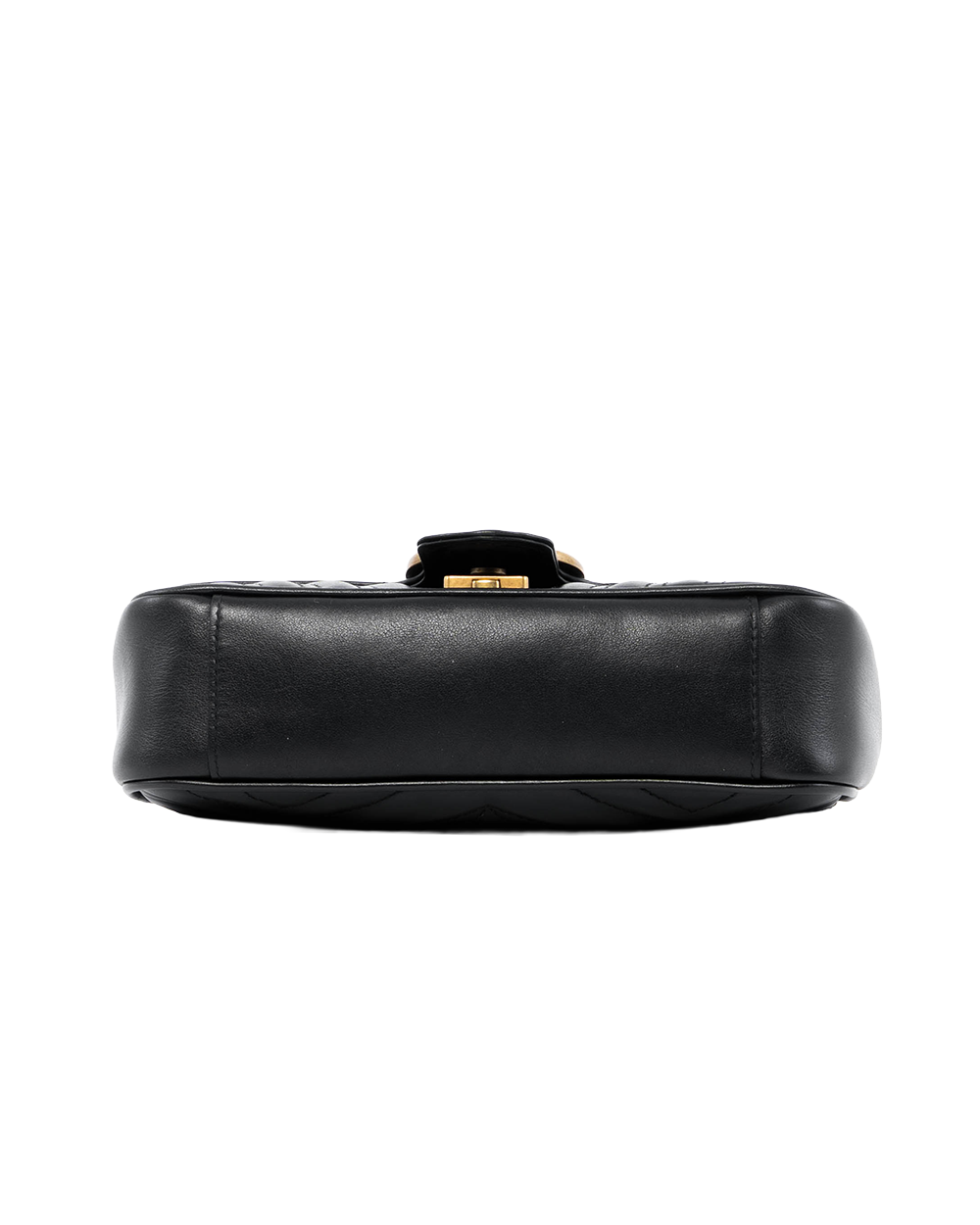 (PAC)GUCCI MARMONT SUPER MINI BLACK CALF GHW 446744 520981 2415