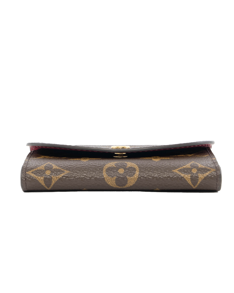 (PAC)LV ROSALIE COIN SHORT BROWN RED MONOGRAM CANVAS GHW MICROCHIP 5113