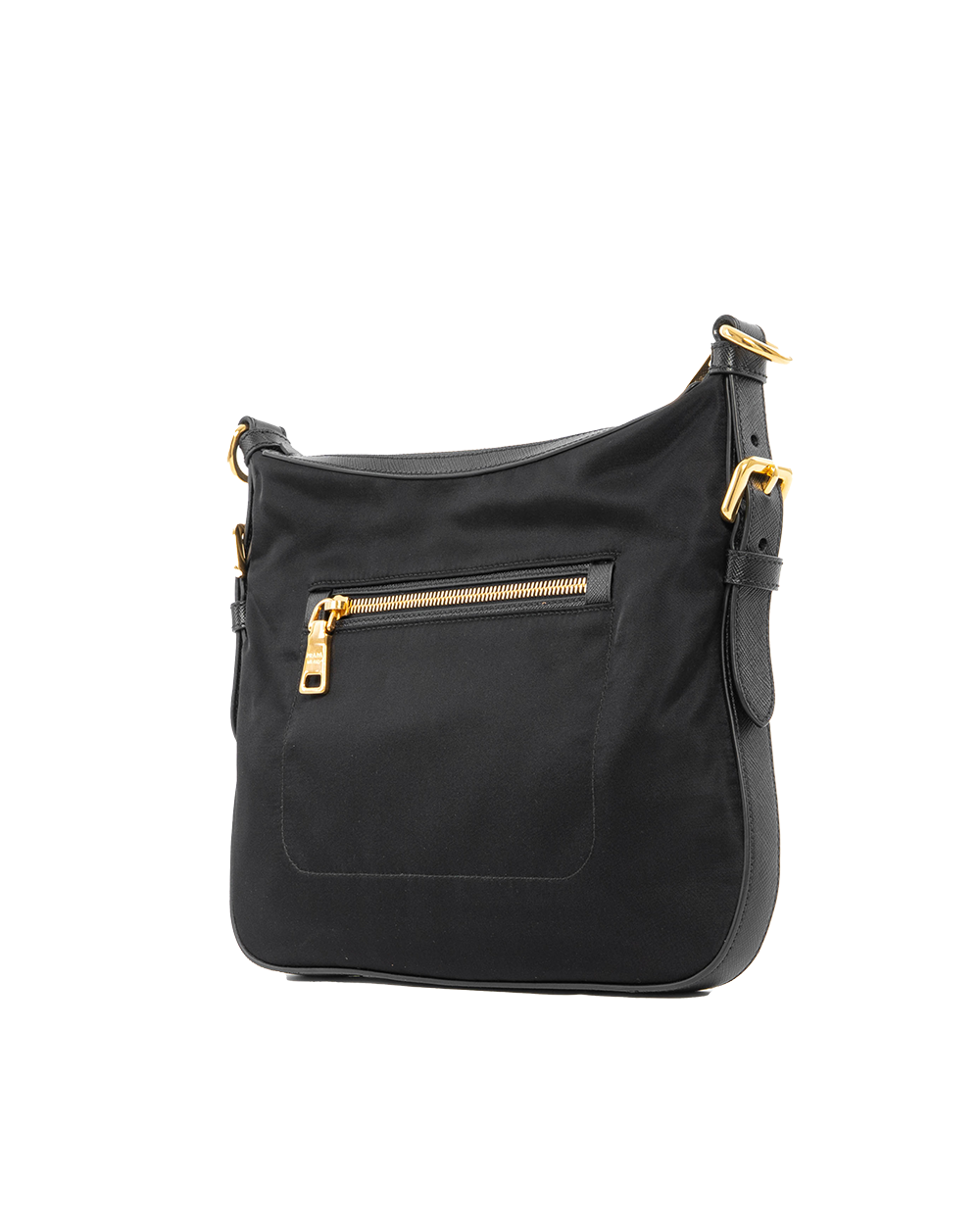 PRADA BANDOLIERA MEDIUM BLACK NYLON GHW 4096