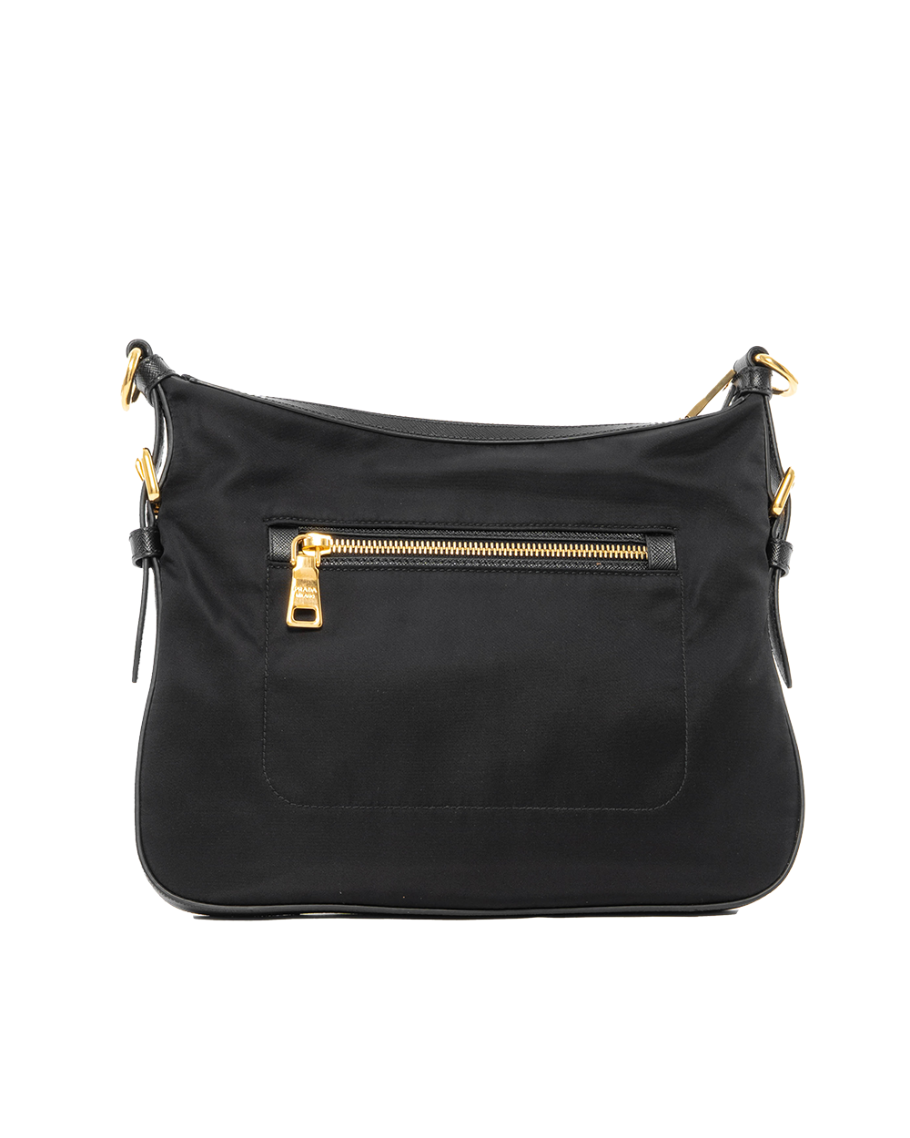 PRADA BANDOLIERA MEDIUM BLACK NYLON GHW 4097