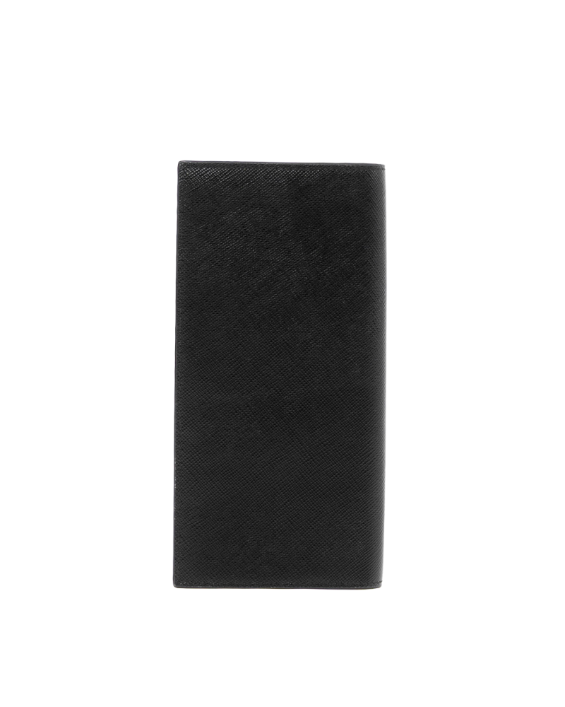 PRADA BI FOLD WALLET LONG BLACK CANVAS SHW 1080