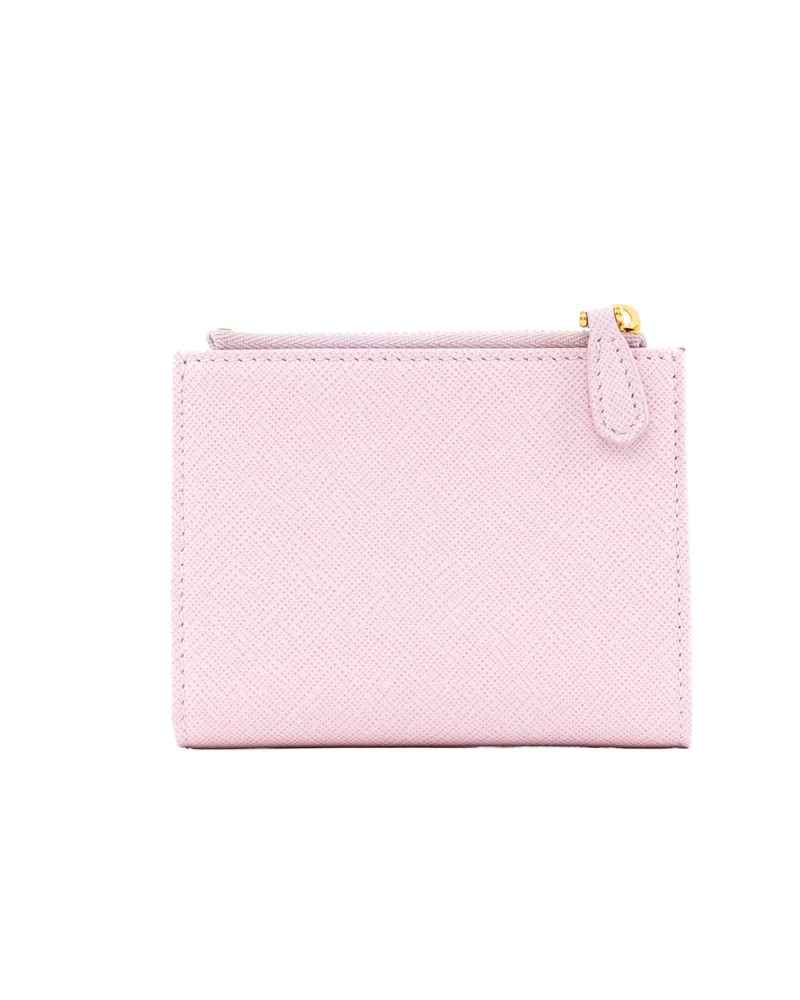 PRADA BIFOLD WALLET SHORT PINK SAFFIANO GHW 04100