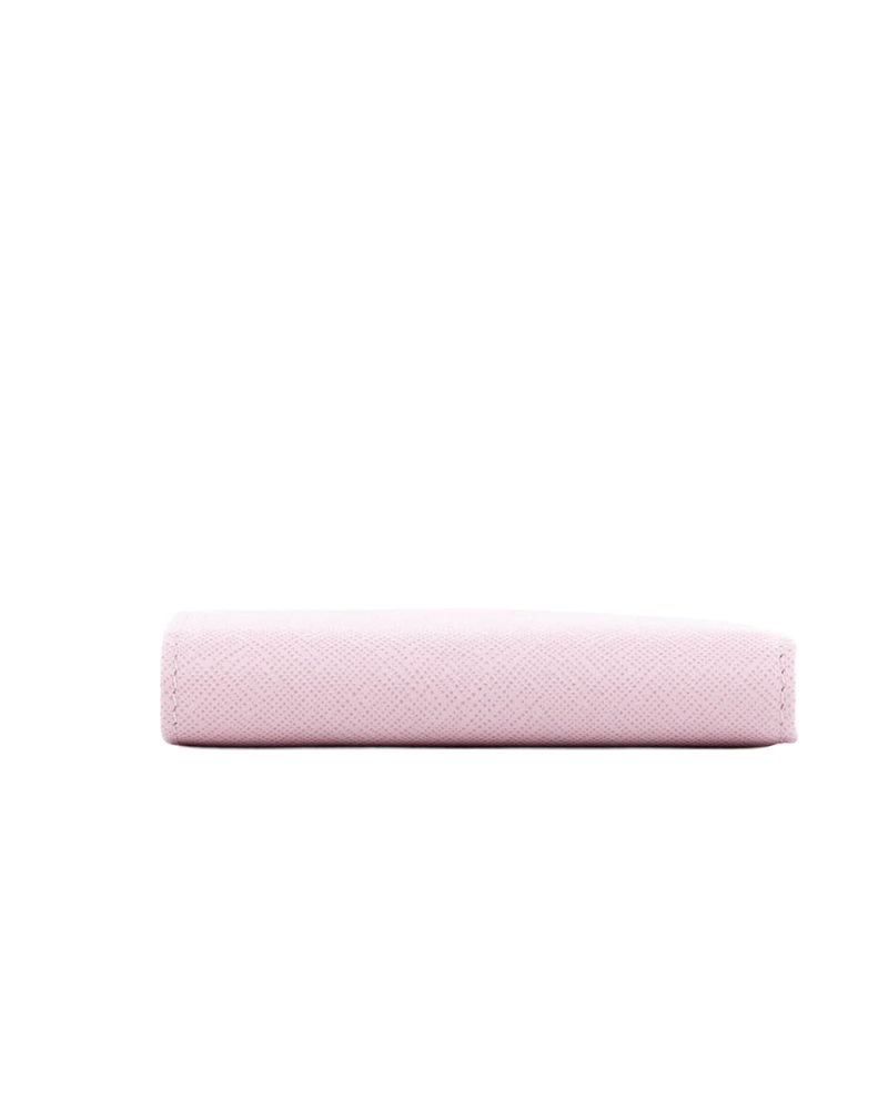 PRADA BIFOLD WALLET SHORT PINK SAFFIANO GHW 04102