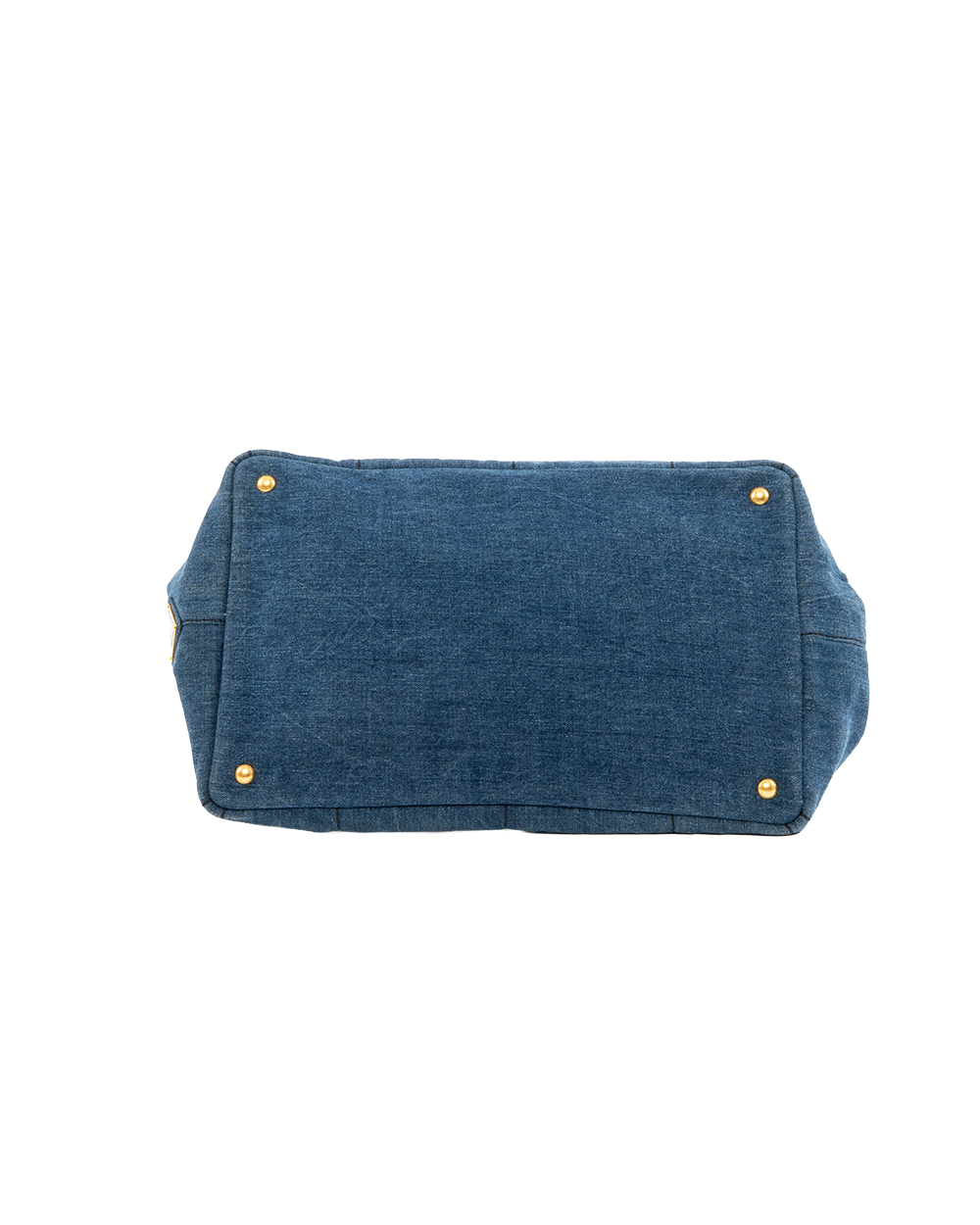 PRADA CANAPA TOTE GM BLUE DENIM GHW 7848