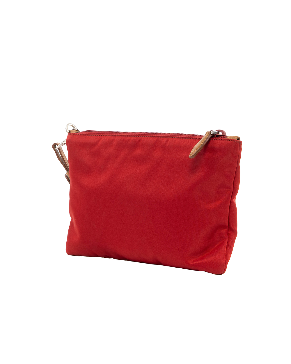 PRADA CLUTCH RED NYLON SHW 8031