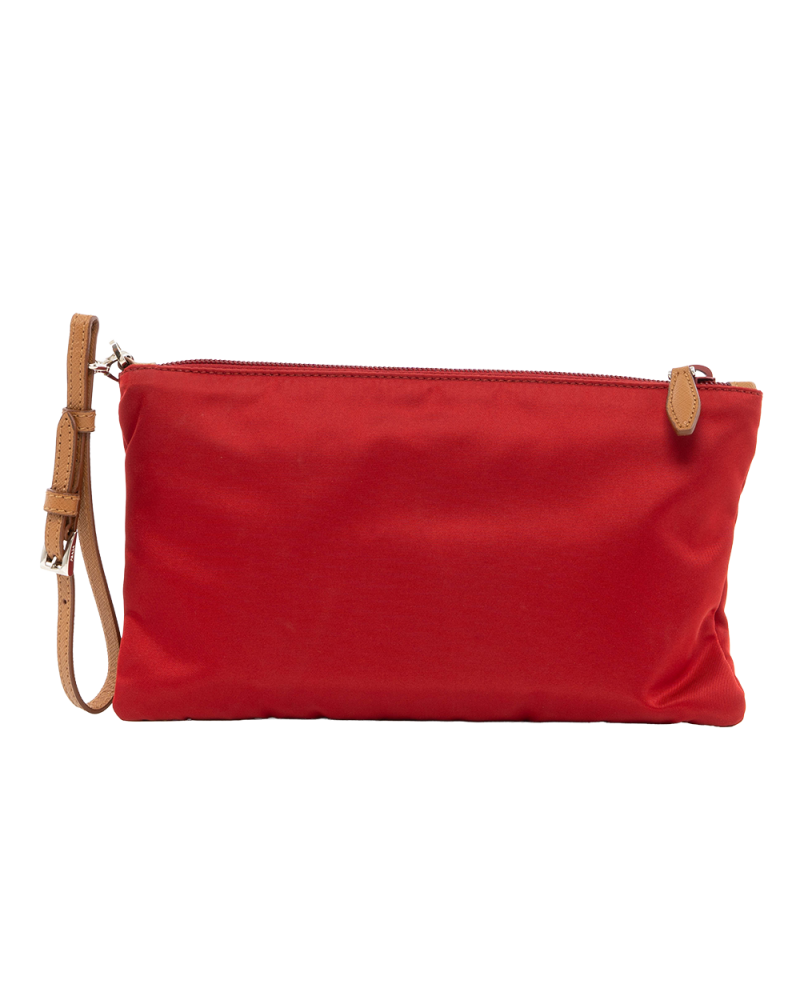 PRADA CLUTCH RED NYLON SHW 8032