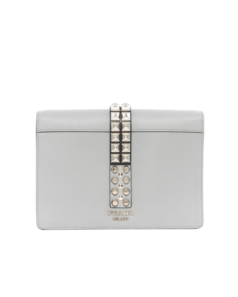 PRADA ELEKTRA SMALL GRAY CALF SHW 6176