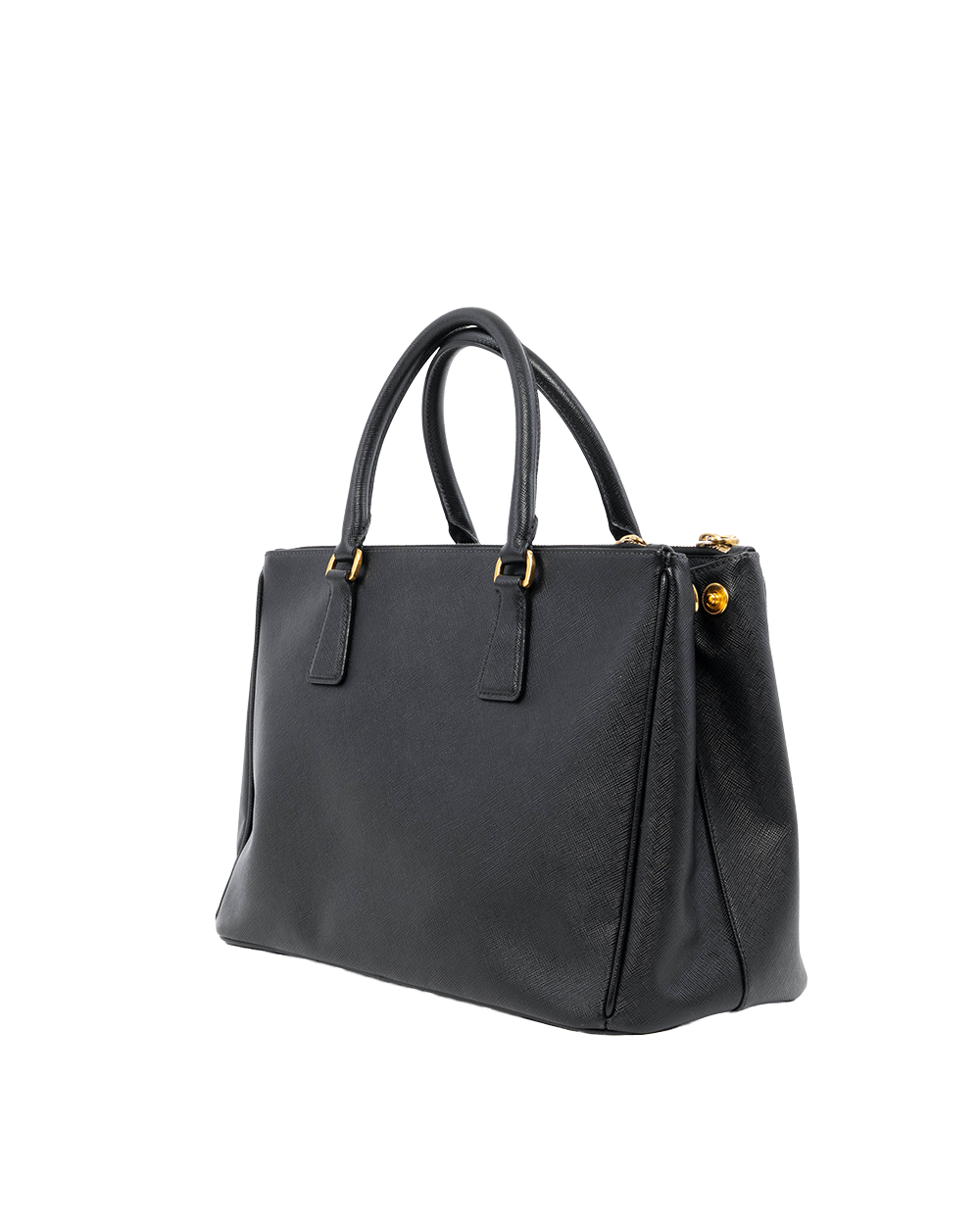 PRADA GALLERIA BLACK SAFFIANO GHW 0120