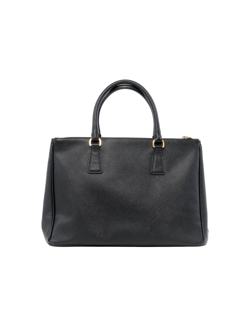 PRADA GALLERIA BLACK SAFFIANO GHW 0121