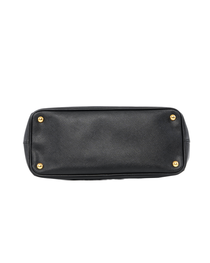 PRADA GALLERIA BLACK SAFFIANO GHW 0122