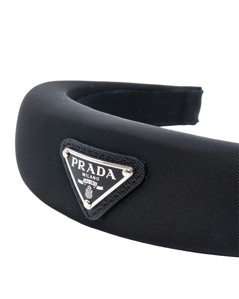 PRADA LOGO HAIR BRAND BLACK NYLON SHW 6193