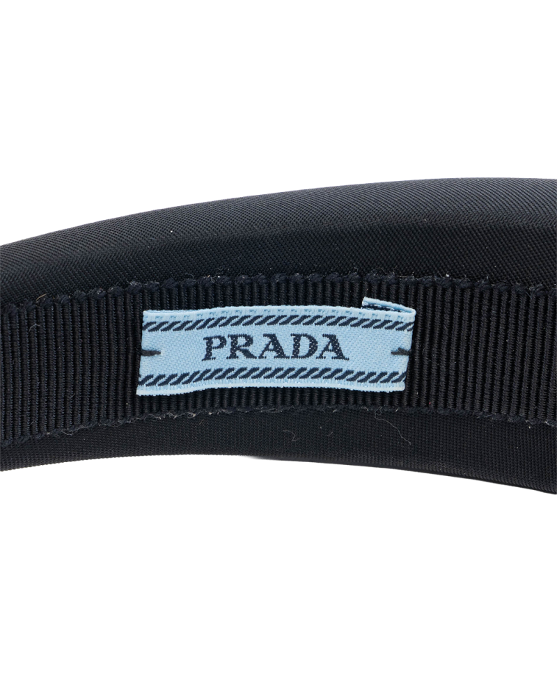 PRADA LOGO HAIR BRAND BLACK NYLON SHW 6194