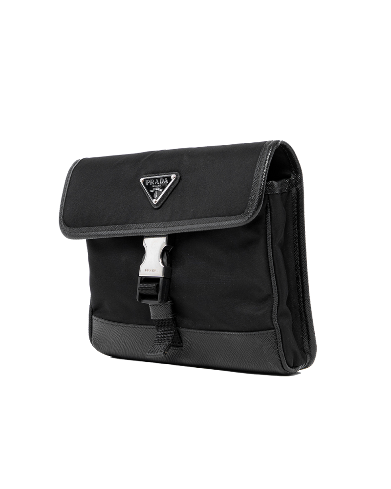 PRADA MESSENGER 2ZH108 BLACK NYLON SHW 0169