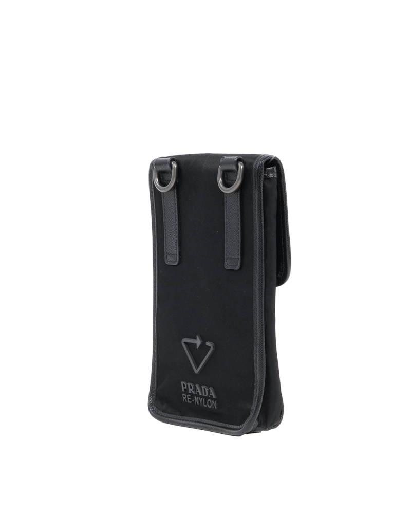 PRADA PHONE CASE BLACK NYLON SHW MICROCHIP 1315