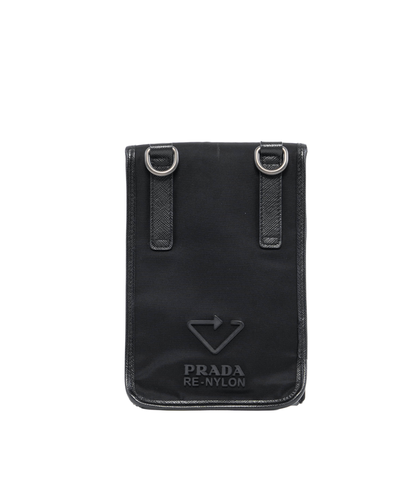 PRADA PHONE CASE BLACK NYLON SHW MICROCHIP 1316