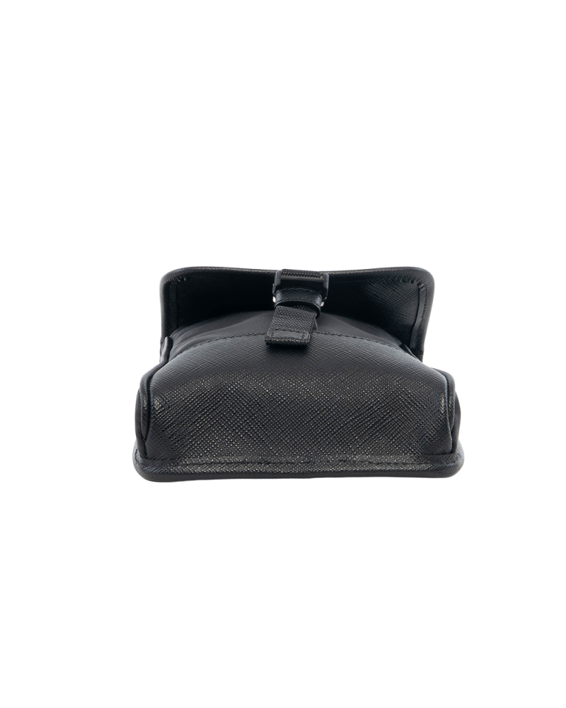 PRADA PHONE TOTE NECK STRAP BLACK NYLON SHW MICROCHIP 0289