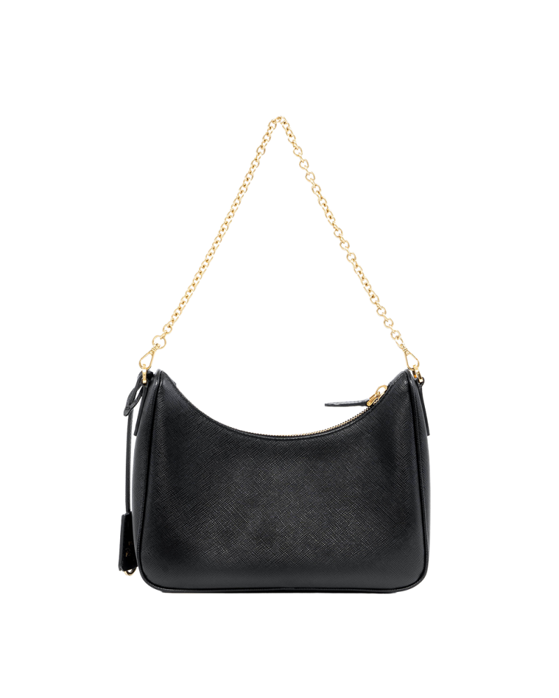 PRADA RE EDITION 2005 BLACK SAFFIANO GHW 05389