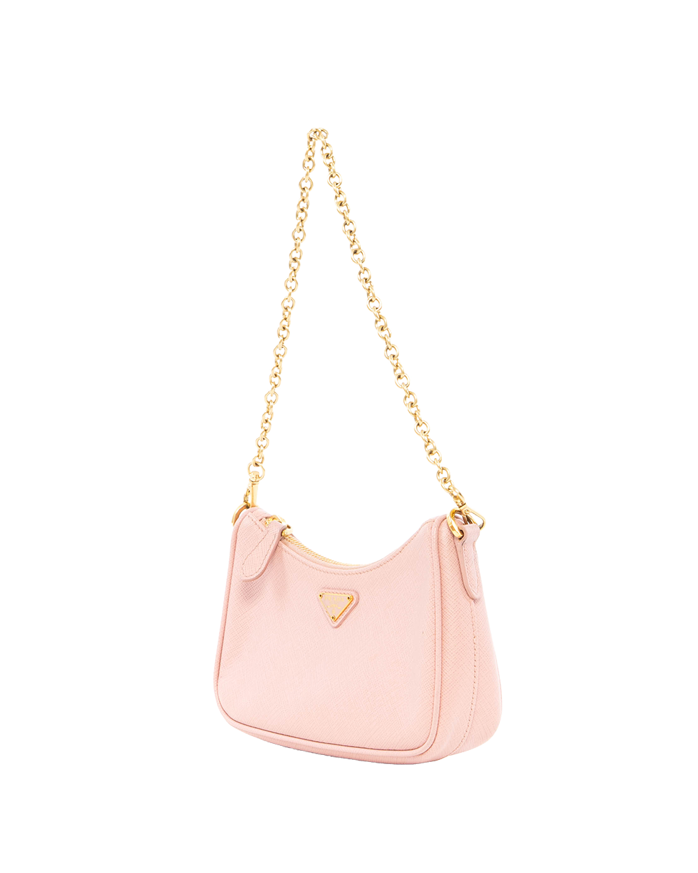 PRADA RE EDITION 2005 MINI PINK SAFFIANO GHW MICROCHIP 0194